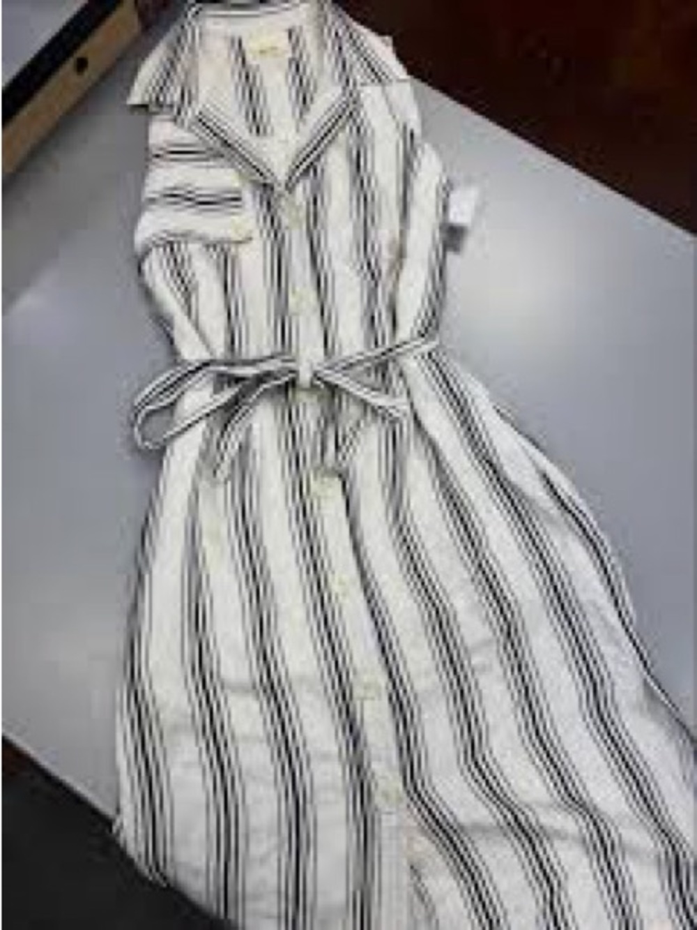 Anthropologie Maeve Sleeveless Striped Button-Front Versatile Shirt Dress - Picture 2 of 9